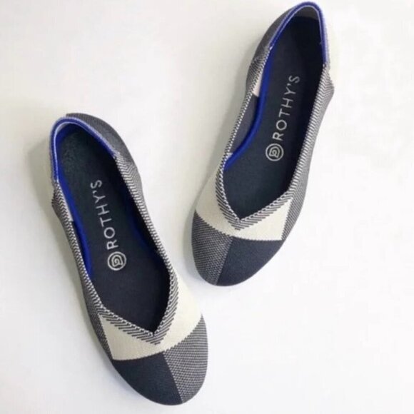 💕ROTHY'S💕 The Flats Cap Toe ~ Buffalo Plaid 11.5 - Picture 5 of 14